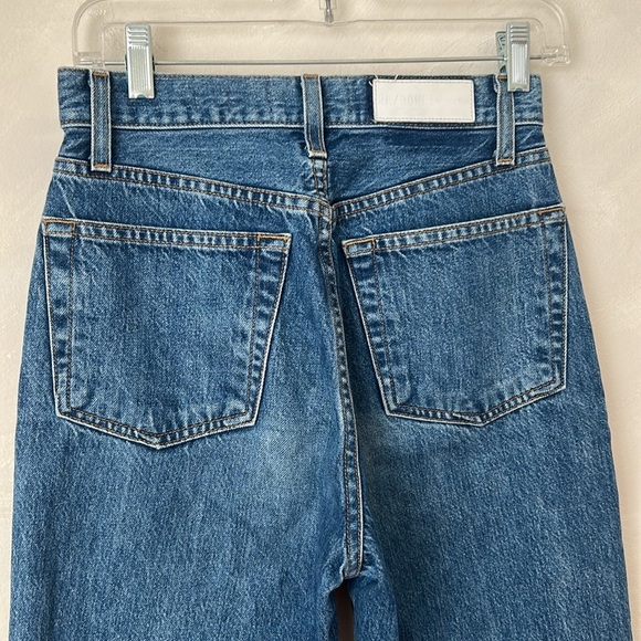 Re/done high rise Wide Leg Crop blue jeans size 26 - Picture 5 of 10